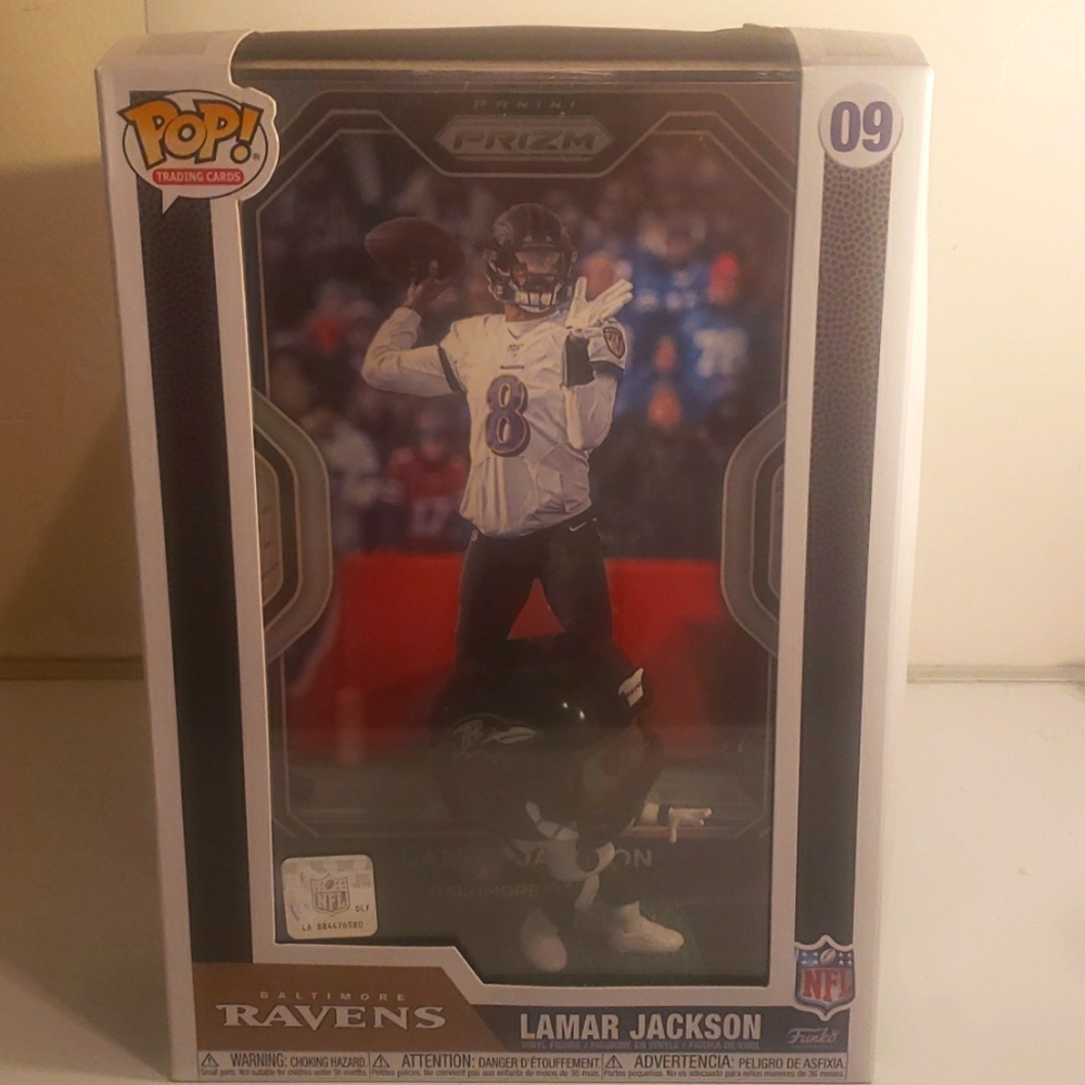 Funko Pop Trading Card Ravens Lamar Jackson 09 NFL New